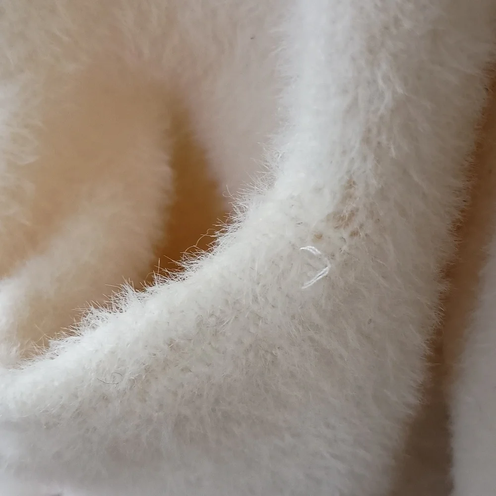 Anthropologie Sleeping On Snow open-front cardigan in cream medium VGUC - Picture 10 of 11